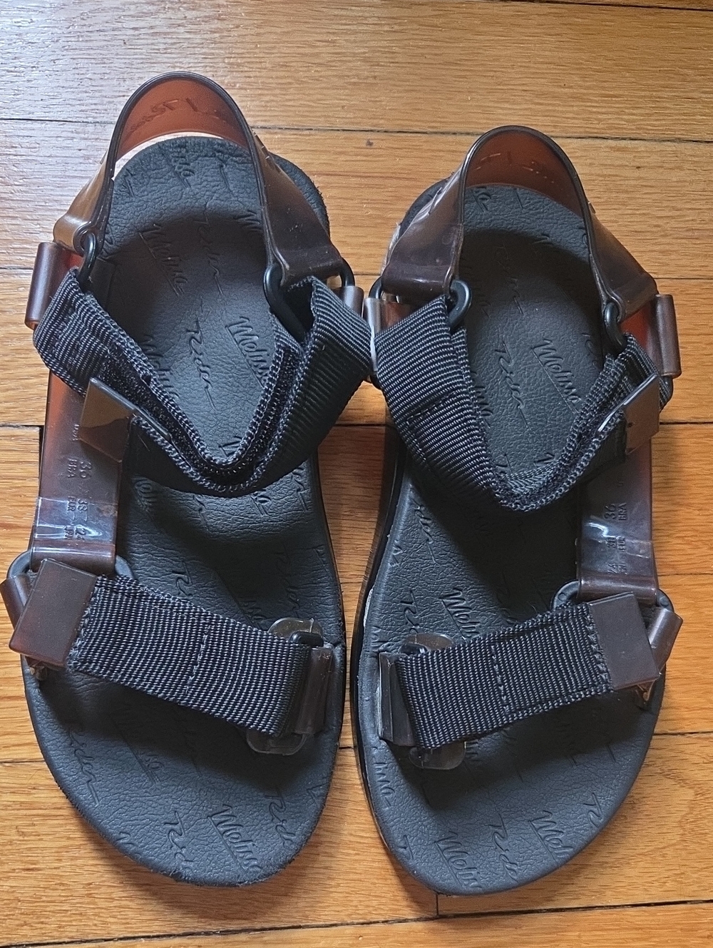 Used Condition Melissa × Rider Jelly Papete Webbing Velcro Sandals